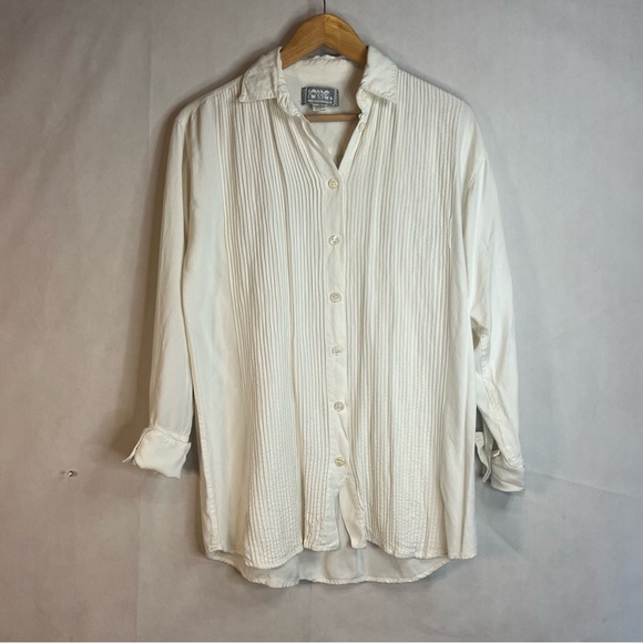💥🍒Sorrel International VTG Button‎ Down Accordion Pleating💥🍒 - Picture 1 of 8